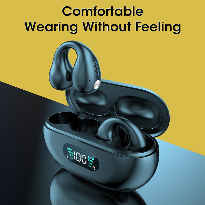 Bone Conduction Headphones TWS Earbuds Ear Clip Bluetooth 5.3 Touch Wireless Earphone In-Ear Bass HIFI Sports Headset - We Got That ! 