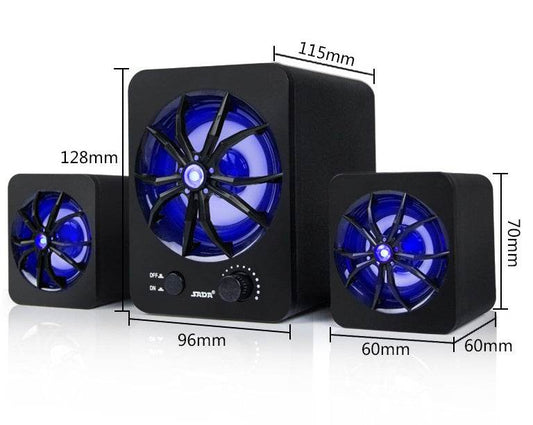 Compact 2.1 Multimedia Luminous Mini Speakers with Bass for Laptop and Desktop - We Got That ! 