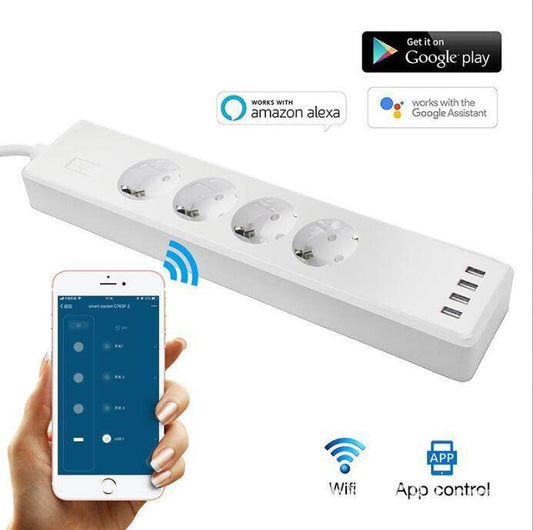 Tuya Smart Power Strip Tuya Smart Remote APP Sub-control European Smart Wiring Board Supports Alexa Voice - We Got That ! 