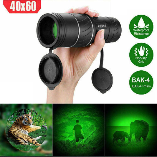 40x60 Day Night Vision HD Optical Monocular Hunting Camping Handheld Telescope Life Waterproof, Anti-Fog Monocular Suitable For Observing Nature Animals - We Got That ! 