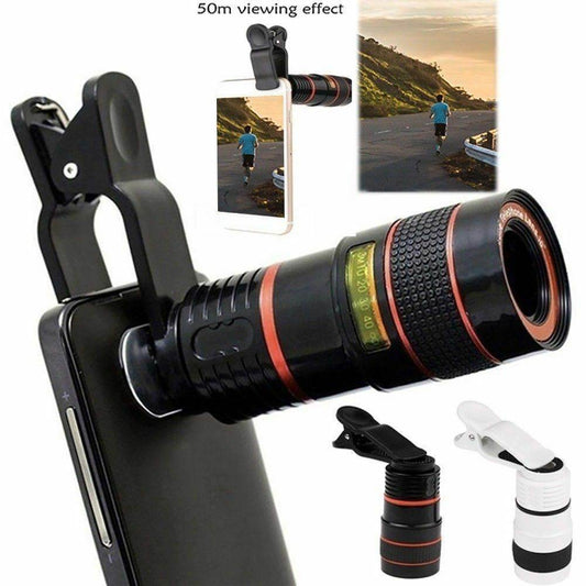 HD 8X Universal Clip On Optical Zoom Telescope Camera Lens For Cell Phone - We Got That ! 