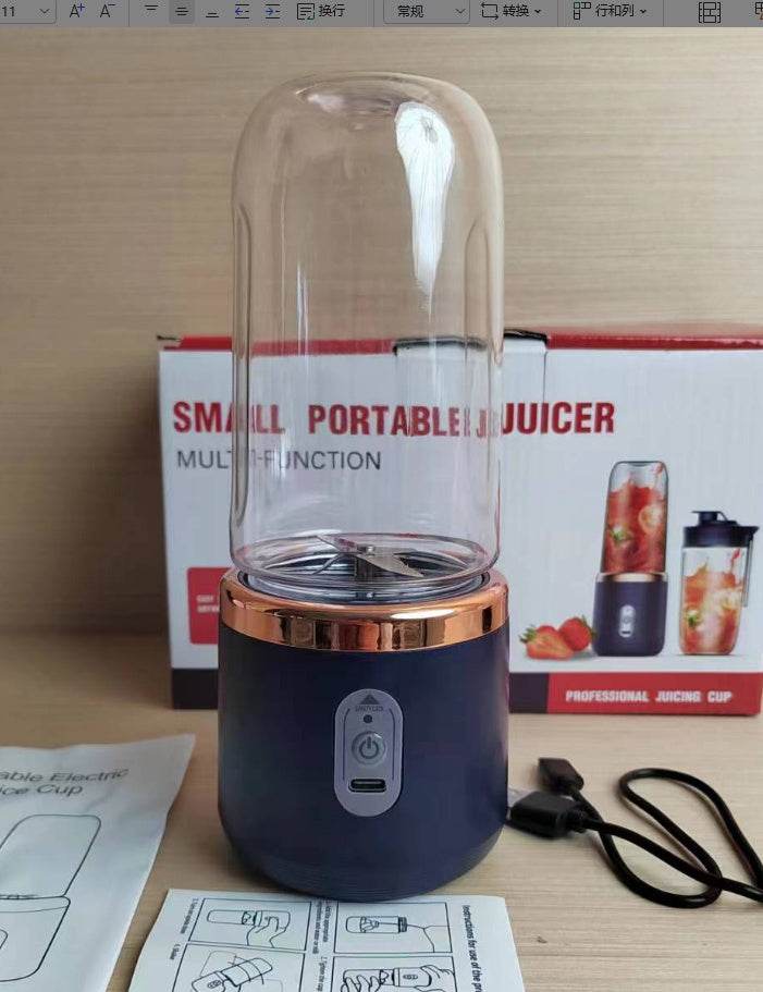 6blade Portable Blender Mini Juicer Cup Extractor Smoothie USB Charging Fruit Squeezer Blender Food Mixer Ice Crusher Portable Juicer Machine - We Got That ! 