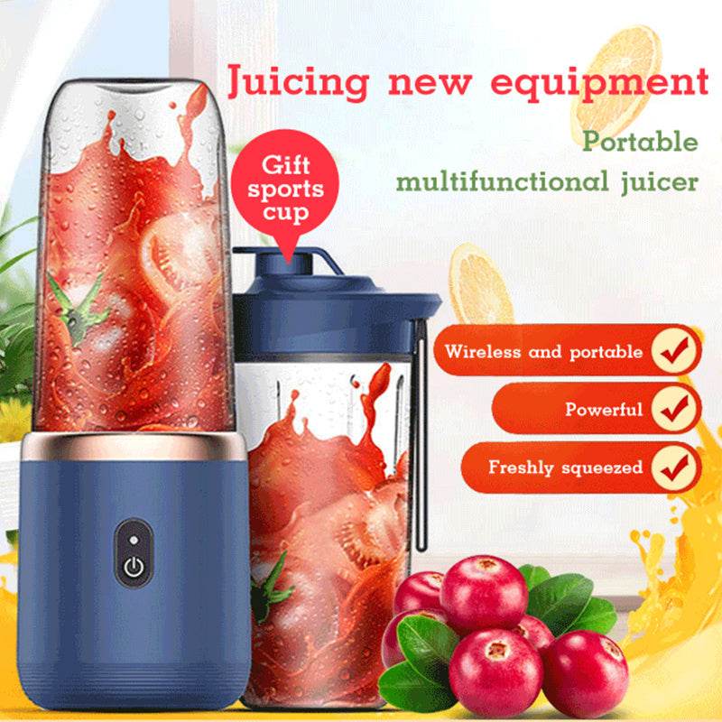 6blade Portable Blender Mini Juicer Cup Extractor Smoothie USB Charging Fruit Squeezer Blender Food Mixer Ice Crusher Portable Juicer Machine - We Got That ! 