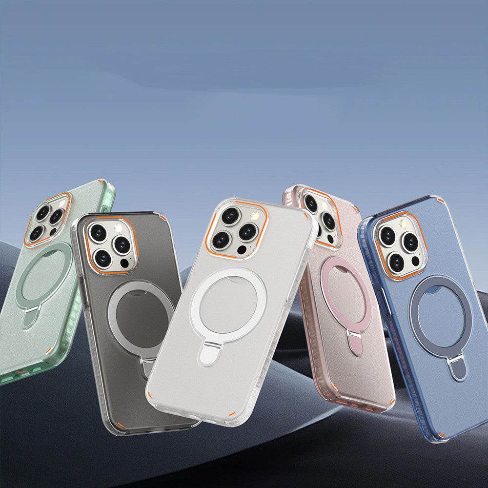 New Colorful Magnetic Bracket Phone Case With Holder Stand Cover For Magesafe Magnetic Transparent Wireless Charge Case For Phone - We Got That ! 