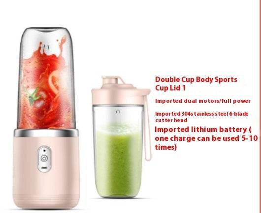 6blade Portable Blender Mini Juicer Cup Extractor Smoothie USB Charging Fruit Squeezer Blender Food Mixer Ice Crusher Portable Juicer Machine - We Got That ! 