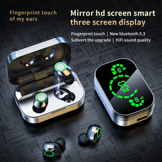 YD03 Wireless Bluetooth-compatible Headset TWS Large Screen Smart Digital Display In Ear Breathing Light - We Got That ! 