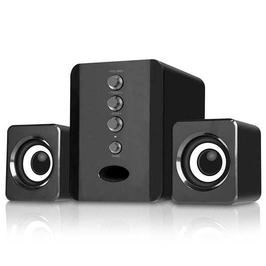 Portable USB-Powered Stereo Computer Speakers with Wired Surround Sound for Laptops, PCs, TVs, and Phones - Black - We Got That ! 