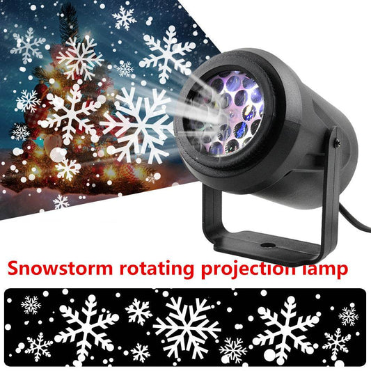 Rotating High-Brightness Snowflake Projector Light for Indoor Christmas Holiday Decor - We Got That ! 